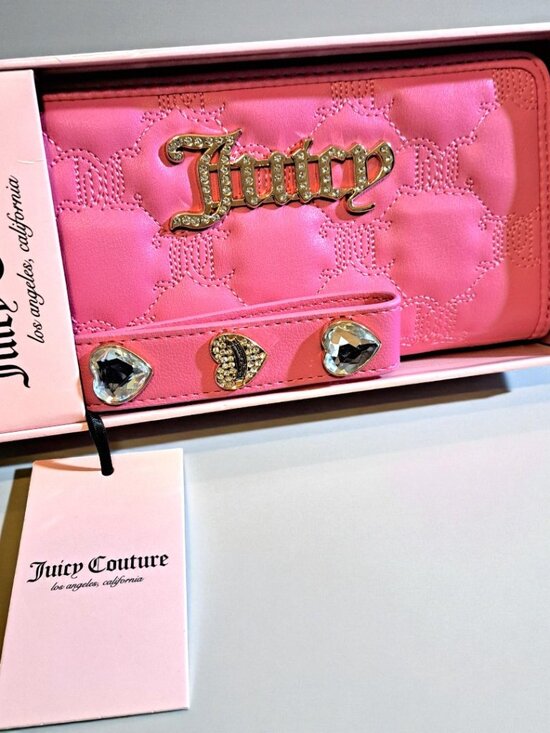Juicy Couture Pink Quilted Backpack & Zip Around Wallet Bundle Set NWT main image 9